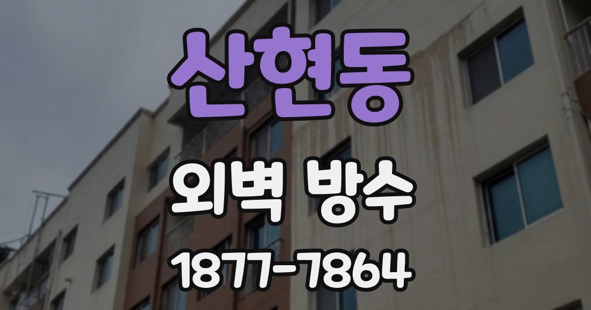 산현동 외벽 방수