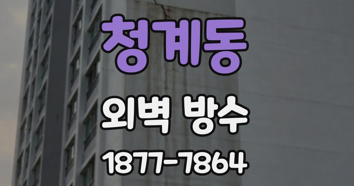 청계동 외벽 방수