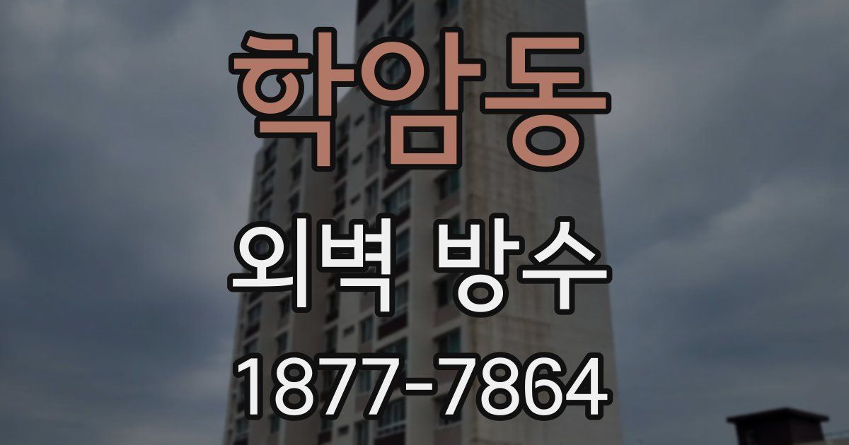 학암동 외벽 방수