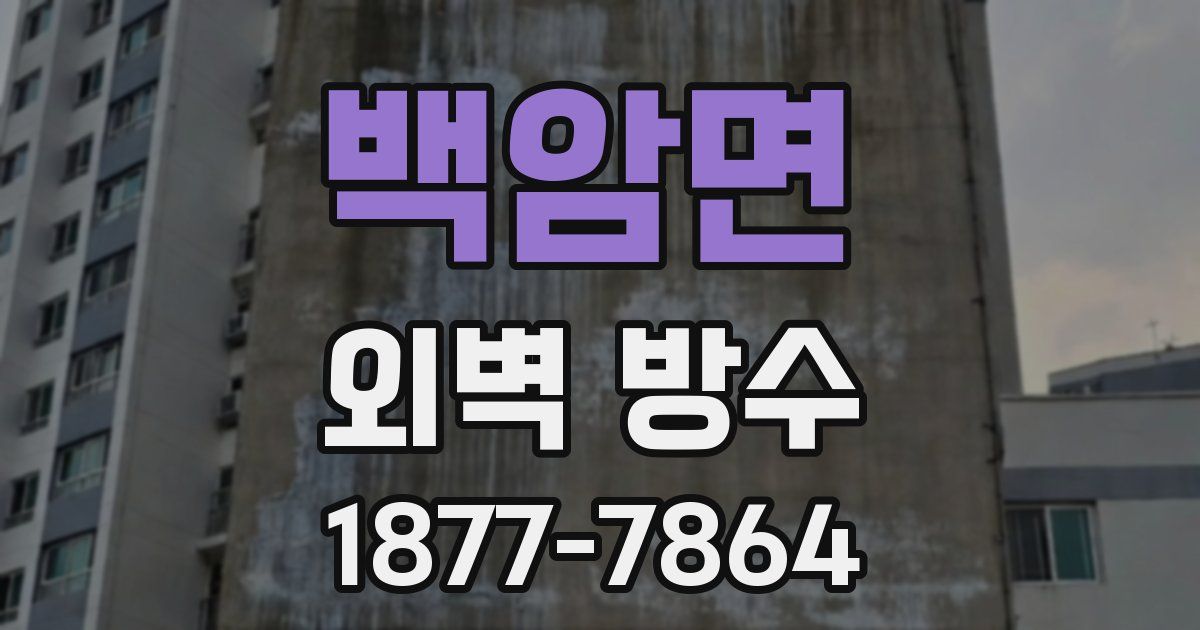 백암면 외벽 방수
