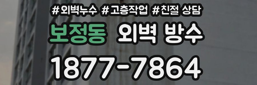 보정동 외벽 방수