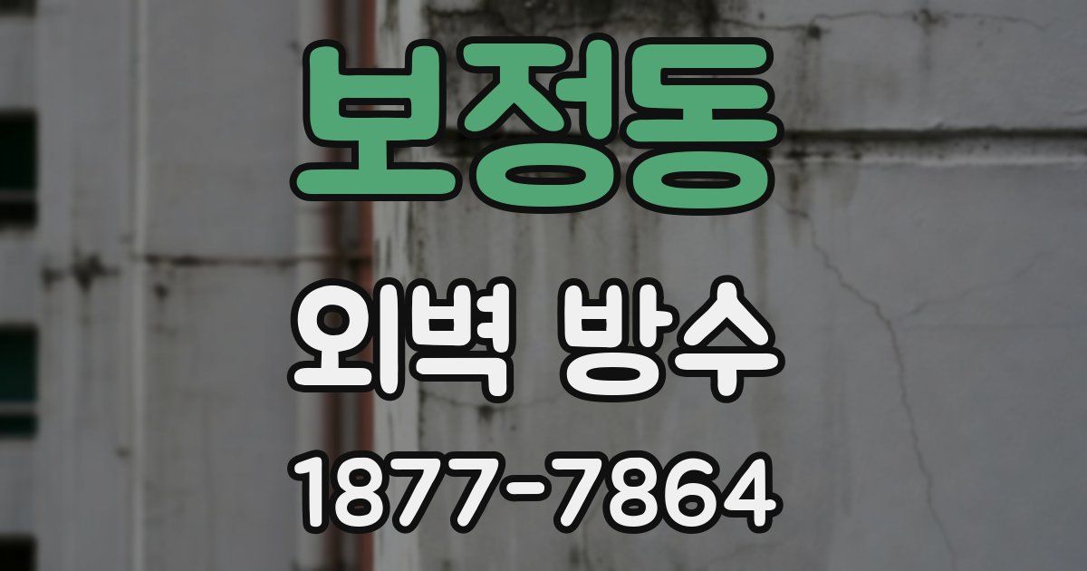 보정동 외벽 방수