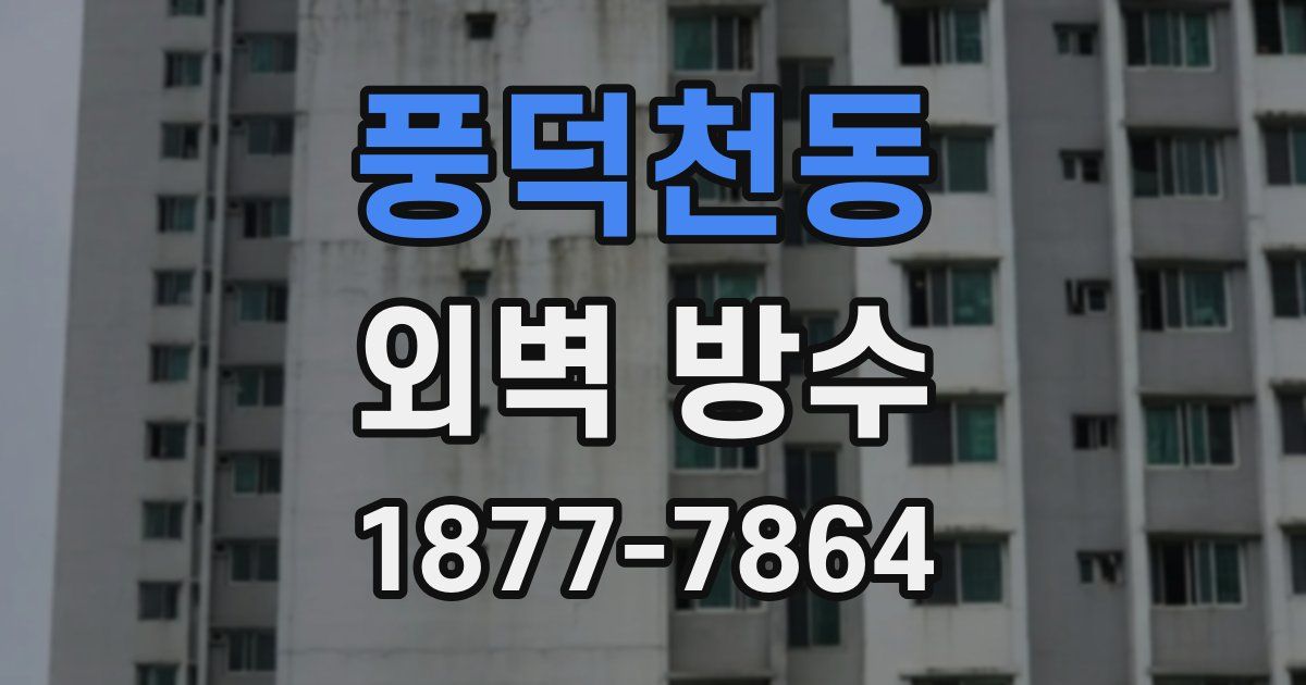 풍덕천동 외벽 방수