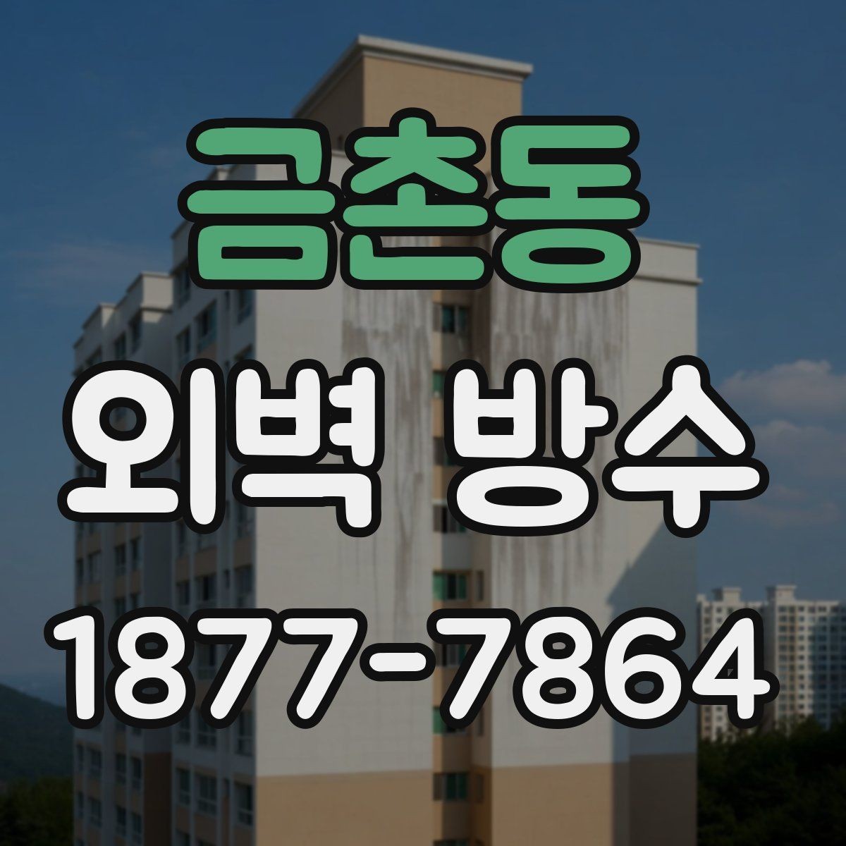 금촌동 외벽 방수 작업이 필요한 건물의 신호