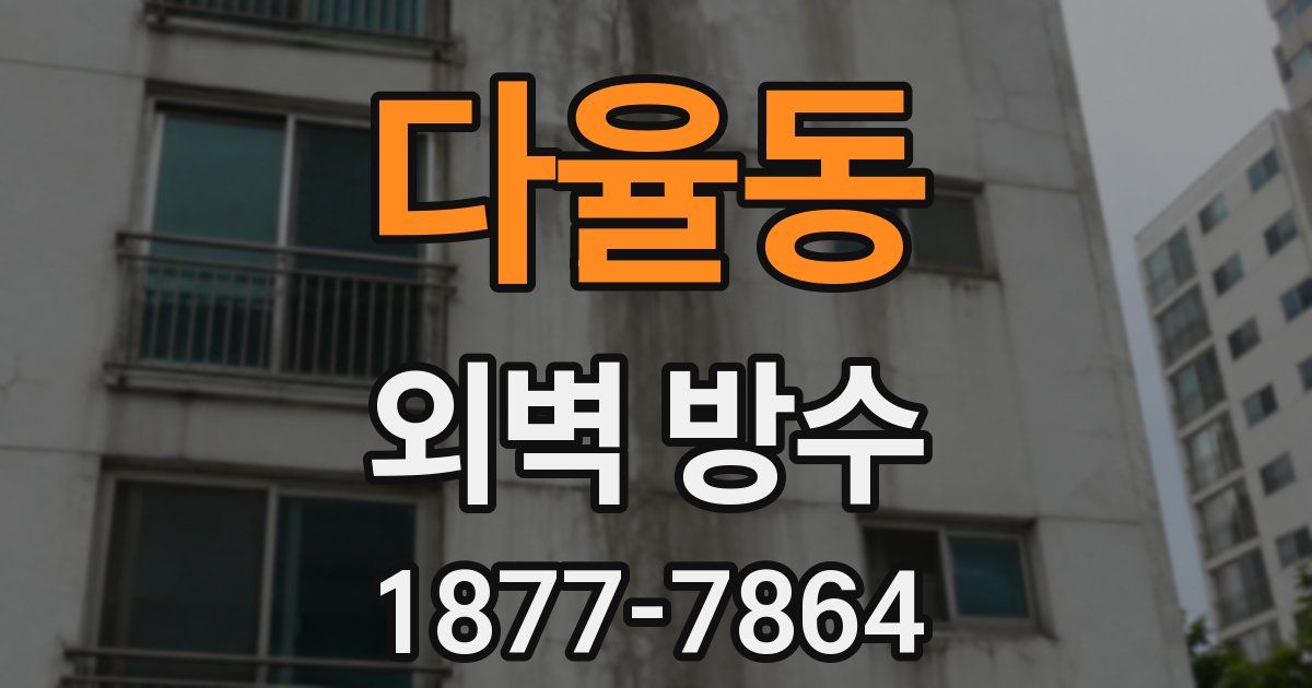 다율동 외벽 방수
