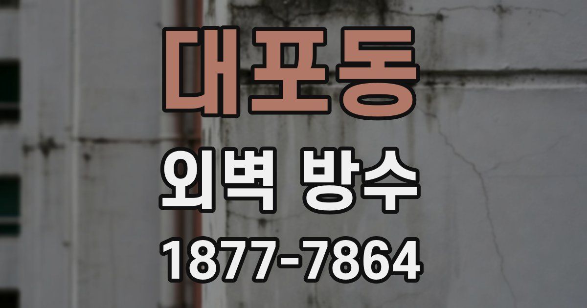 대포동 외벽 방수