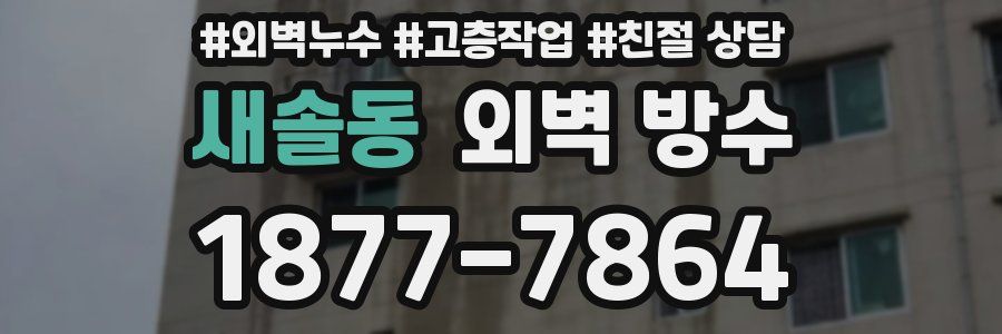 새솔동 외벽 방수