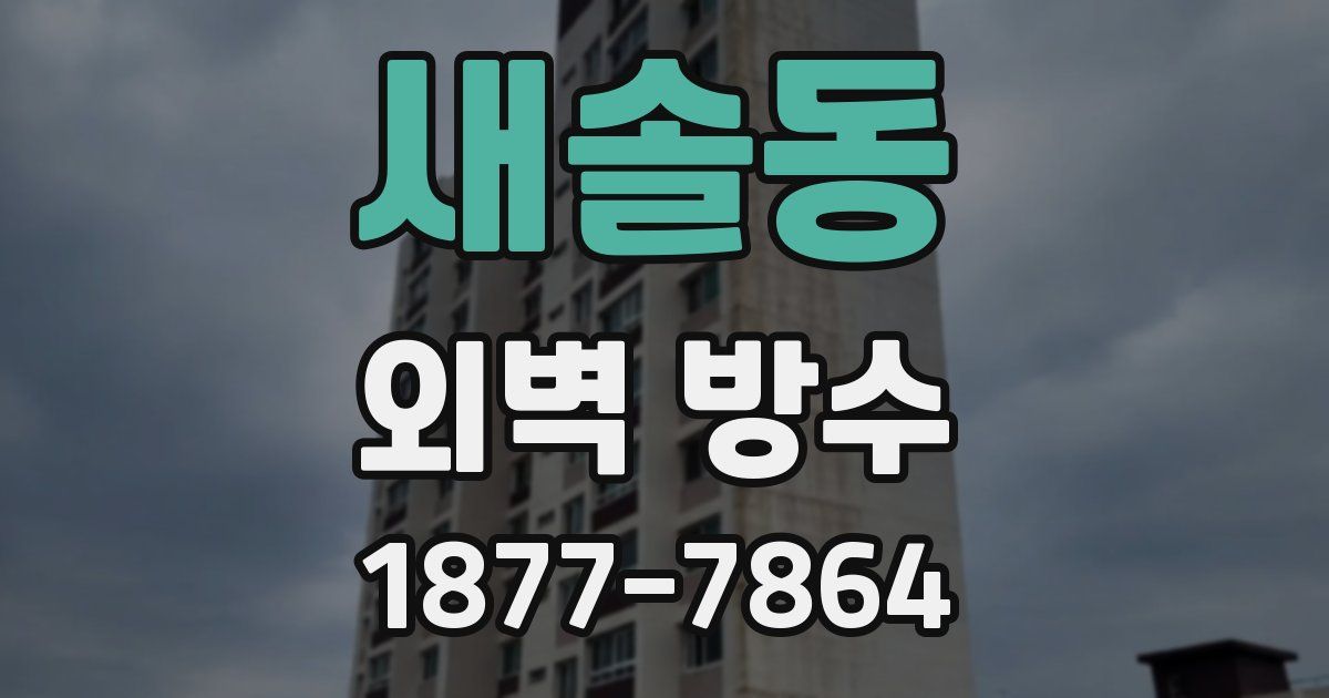 새솔동 외벽 방수