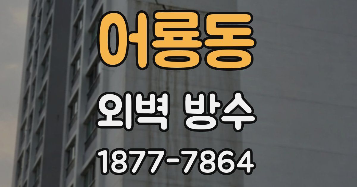어룡동 외벽 방수