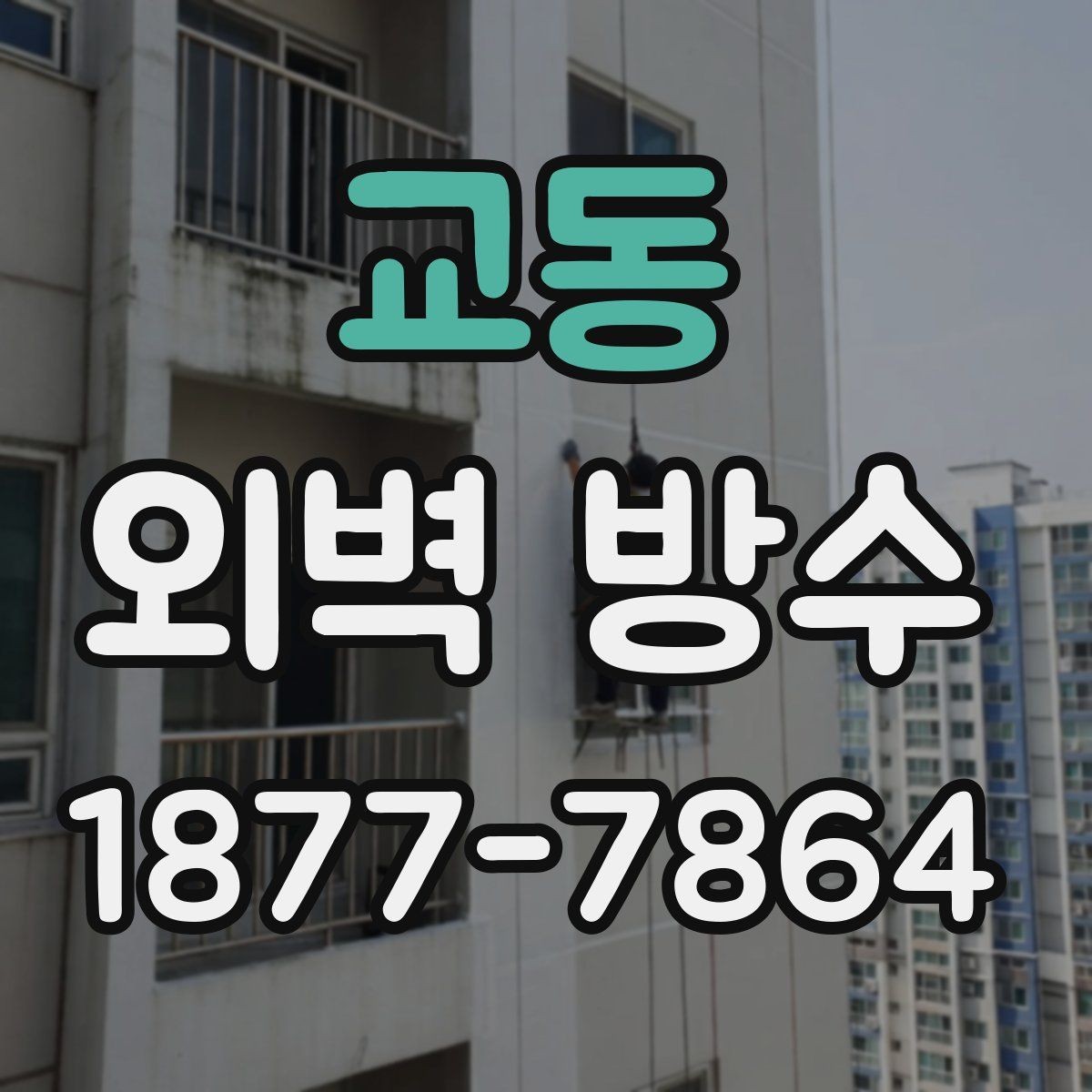 교동 외벽 방수 작업 중 비가 오면 어떻게 될까