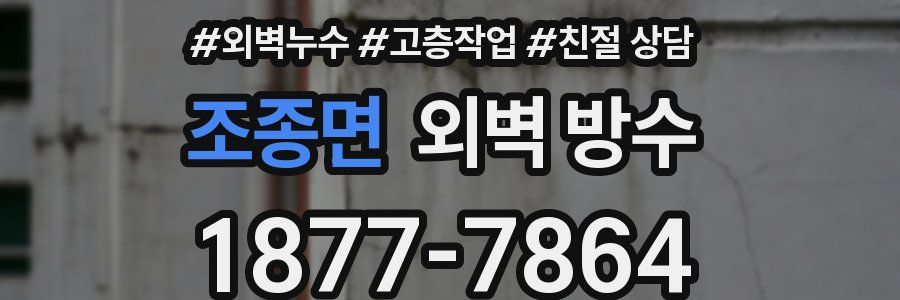 조종면 외벽 방수