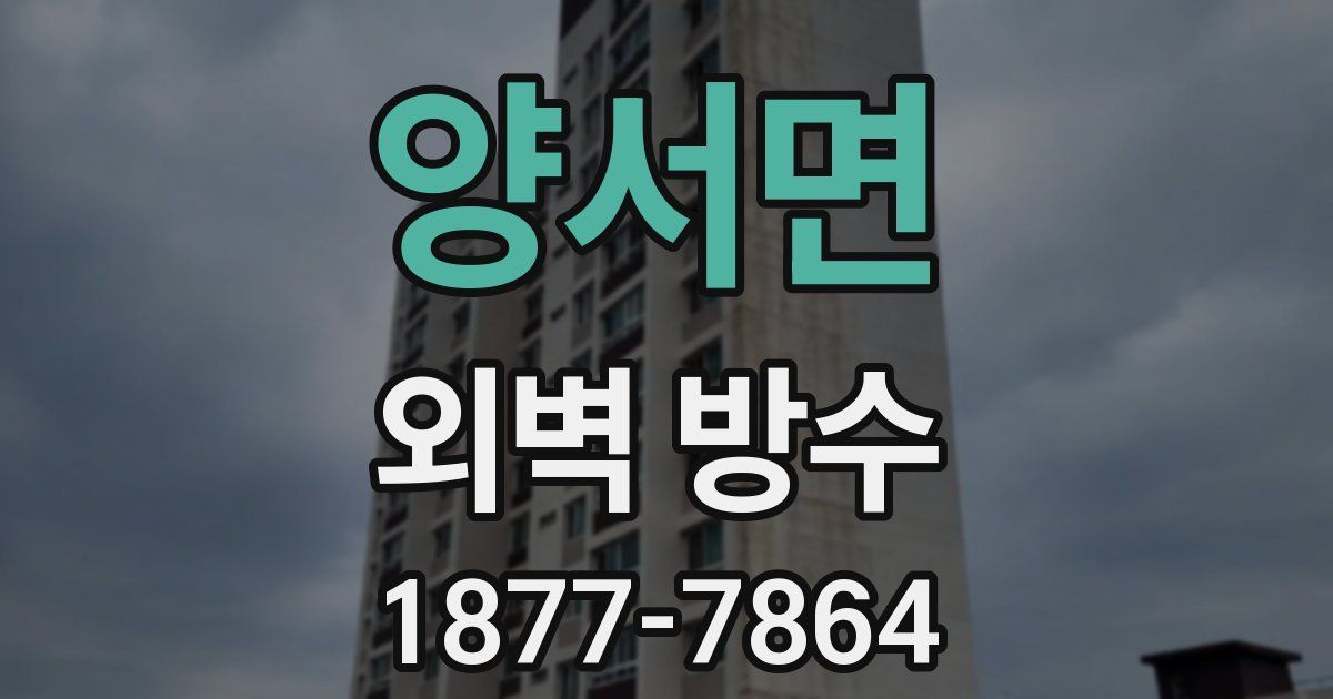 양서면 외벽 방수