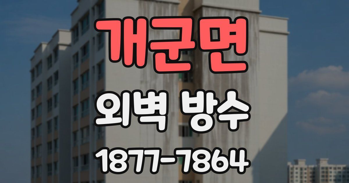 개군면 외벽 방수