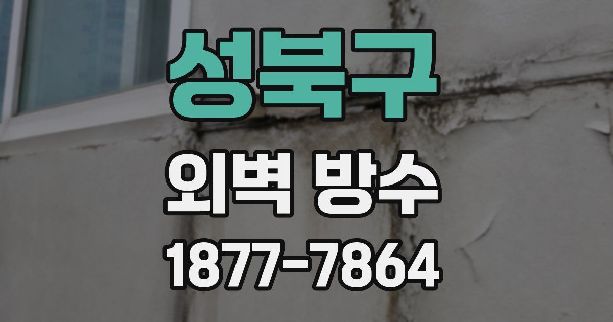 성북구 외벽 방수