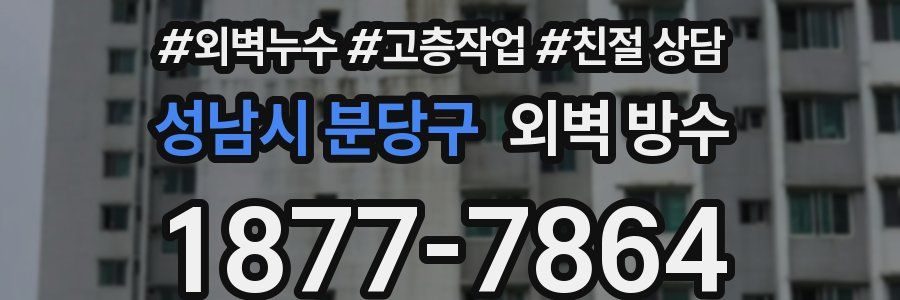 성남시 분당구 외벽 방수