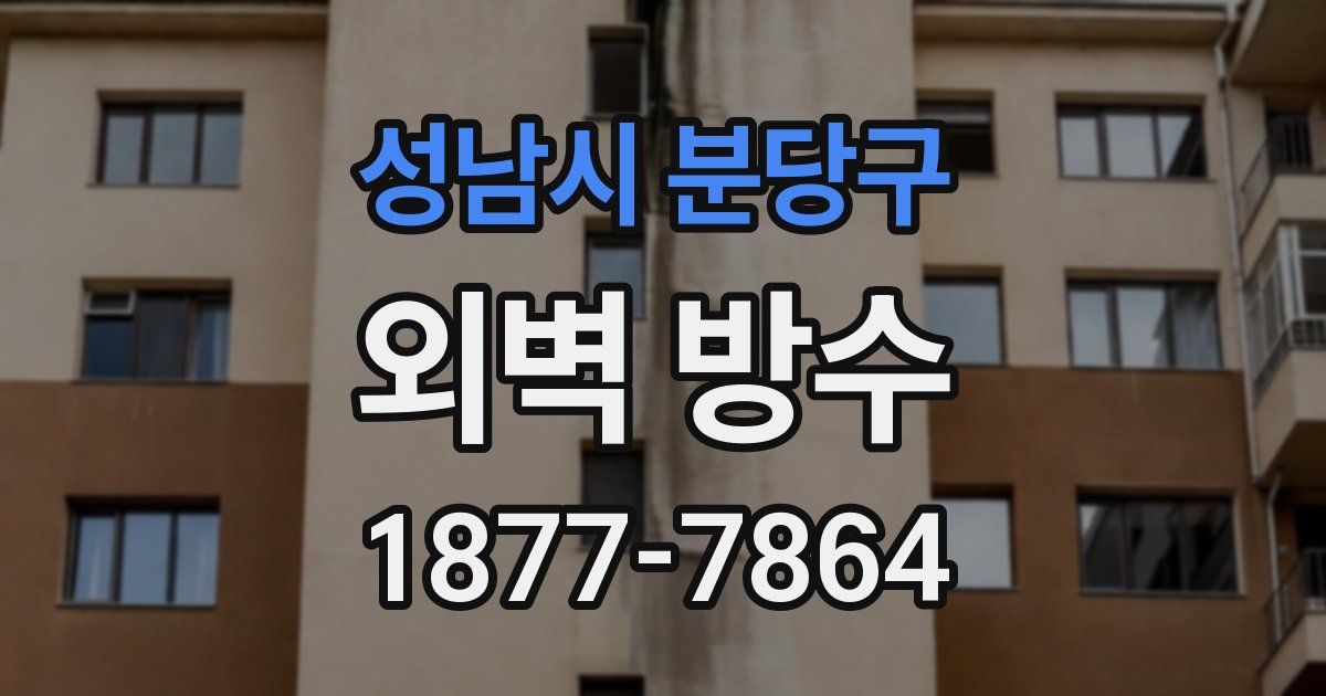 성남시 분당구 외벽 방수