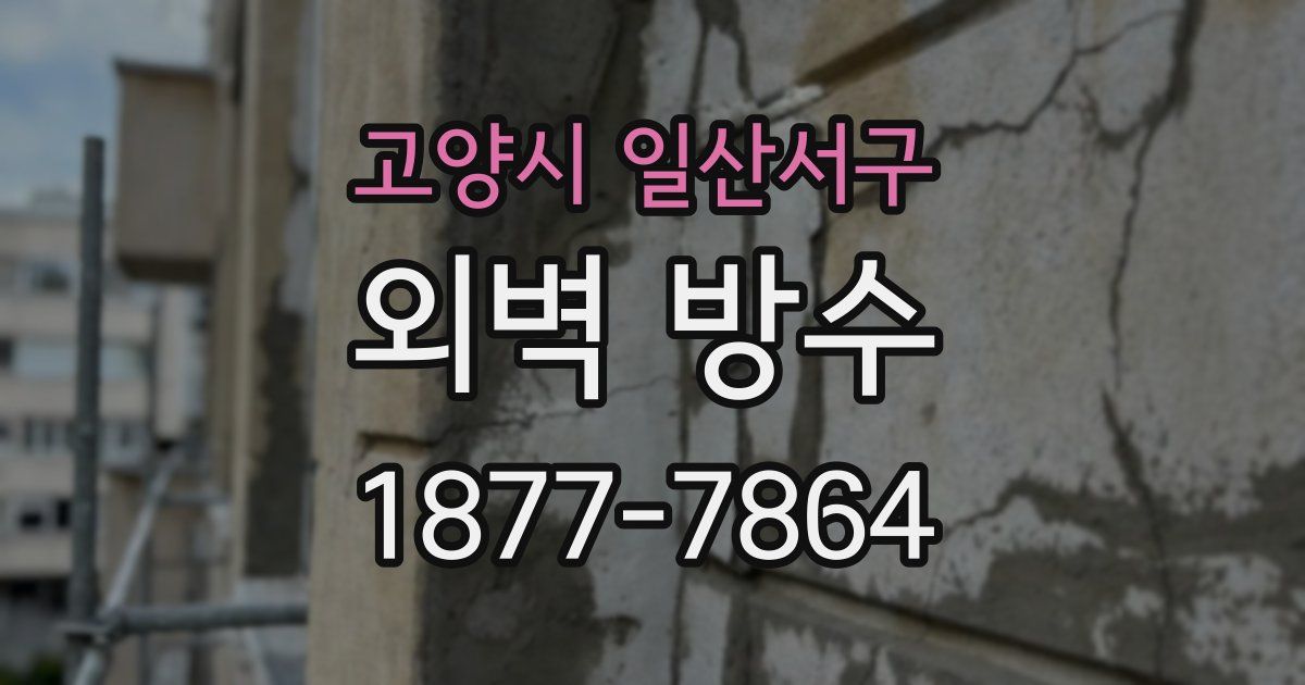 고양시 일산서구 외벽 방수