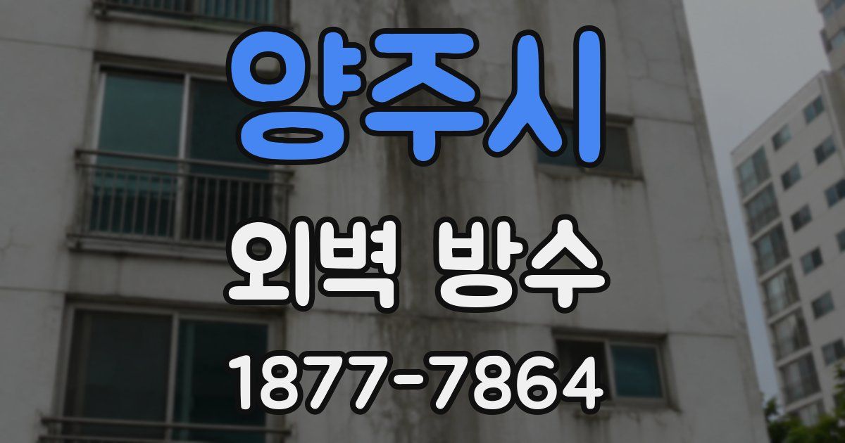 양주시 외벽 방수