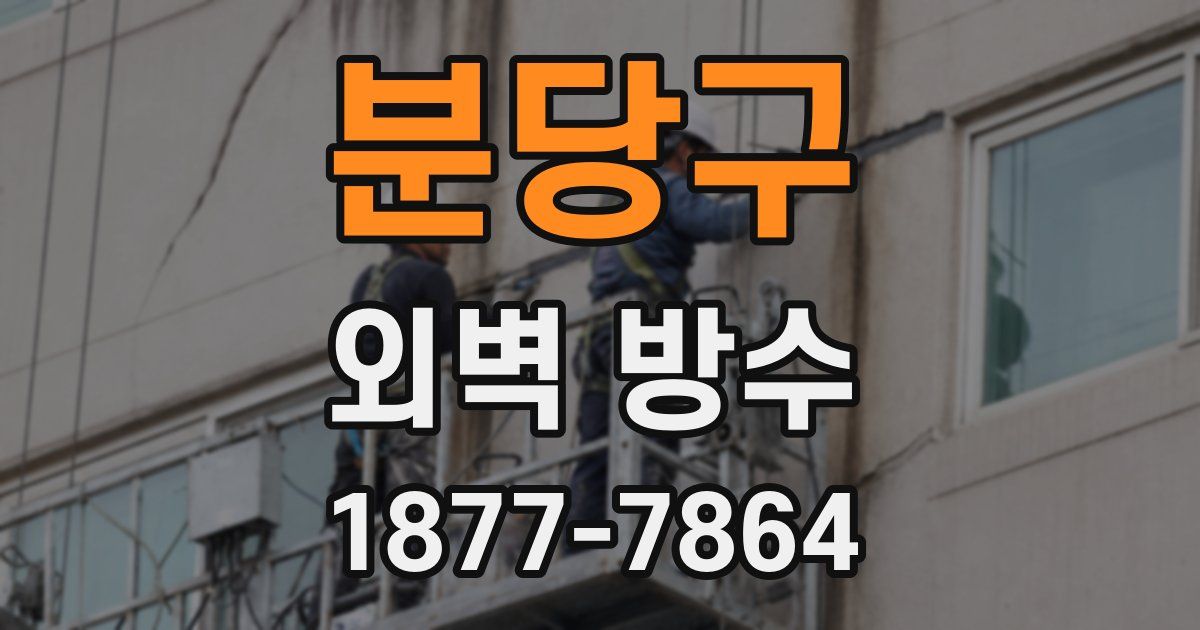 분당구 외벽 방수