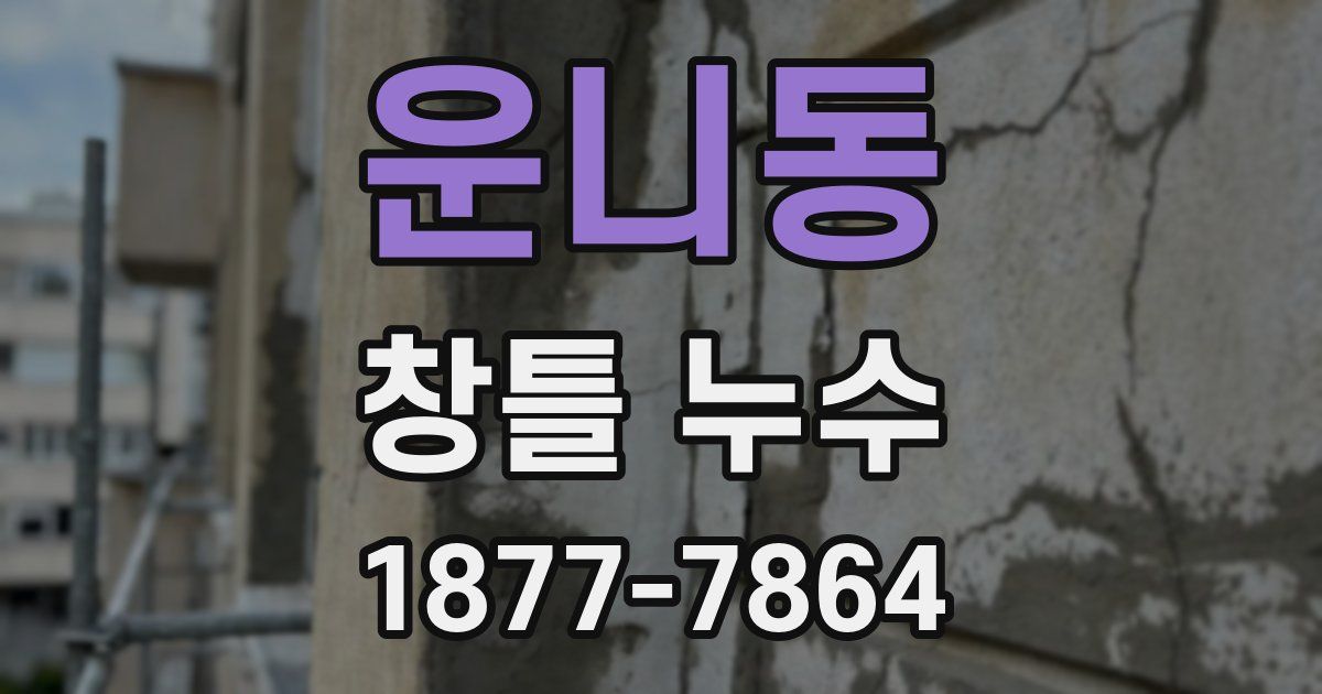 운니동 창틀 누수