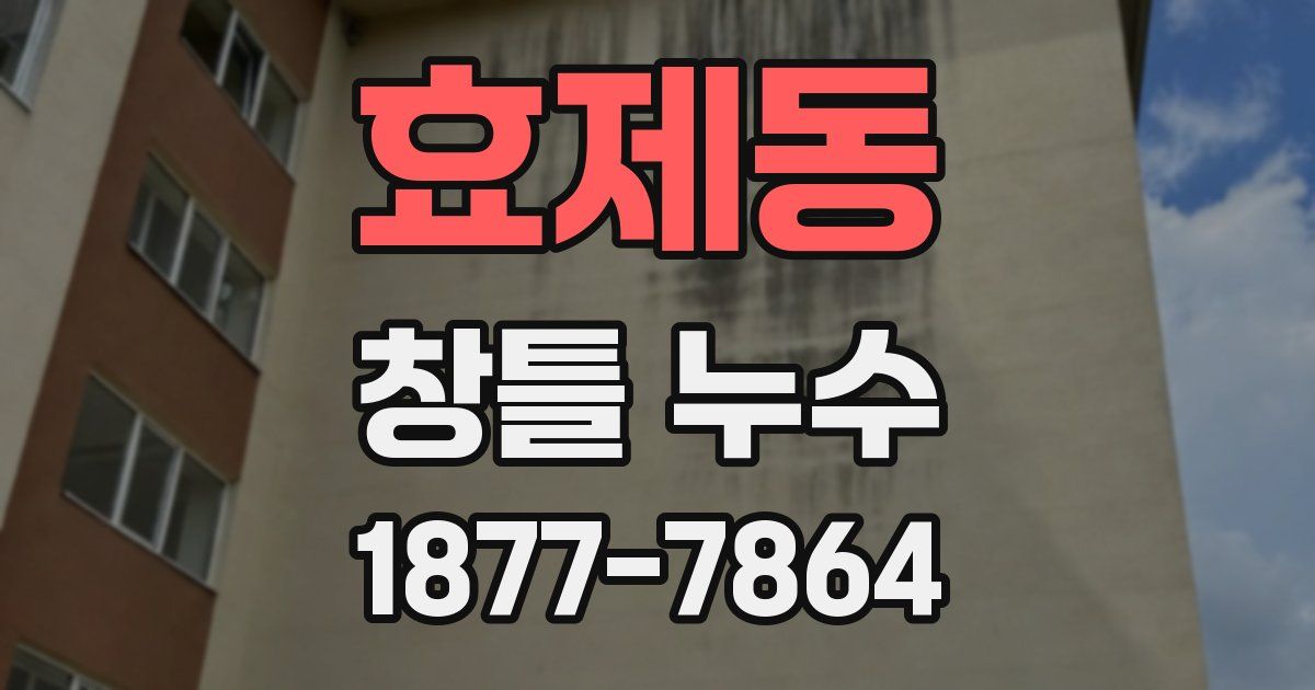 효제동 창틀 누수