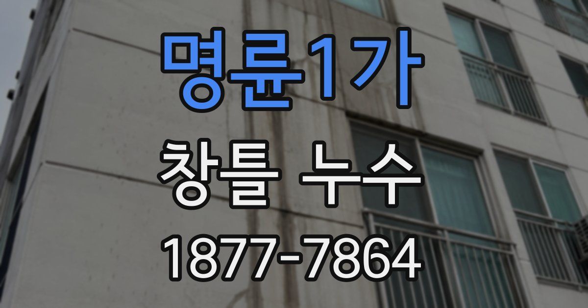 명륜1가 창틀 누수