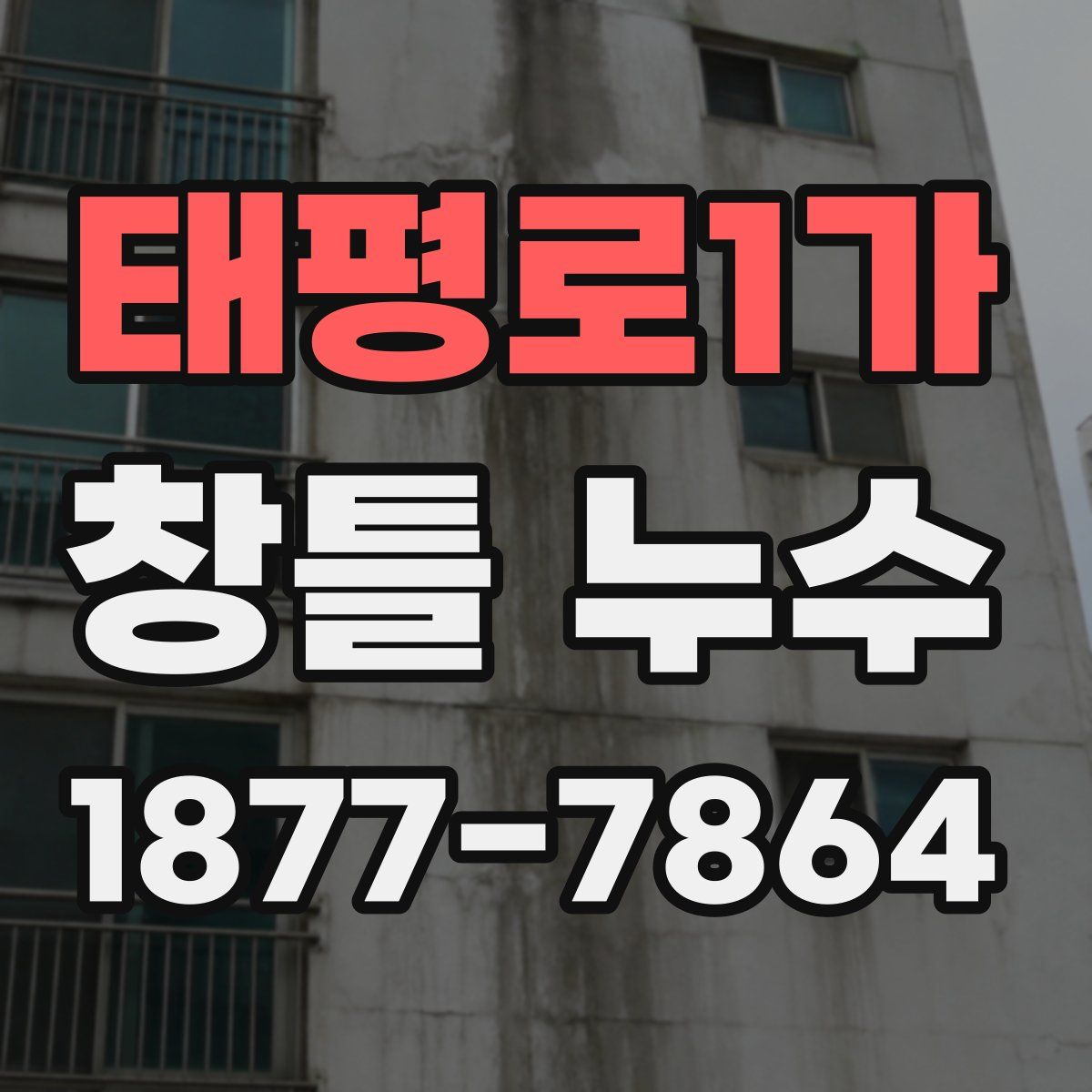 태평로1가 창틀 누수