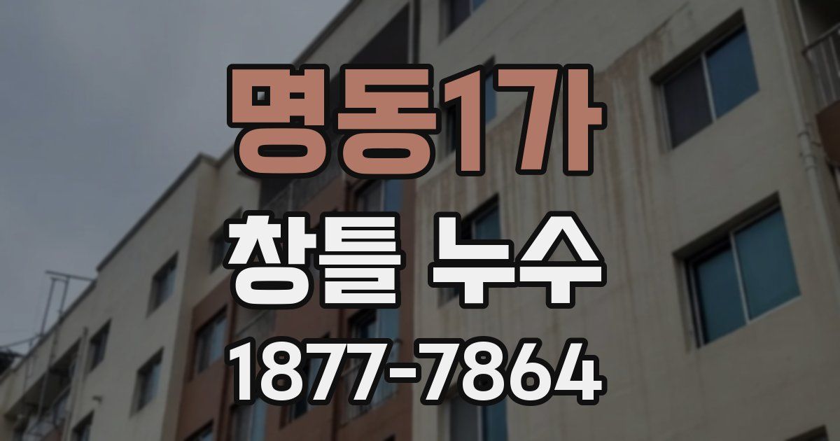 명동1가 창틀 누수