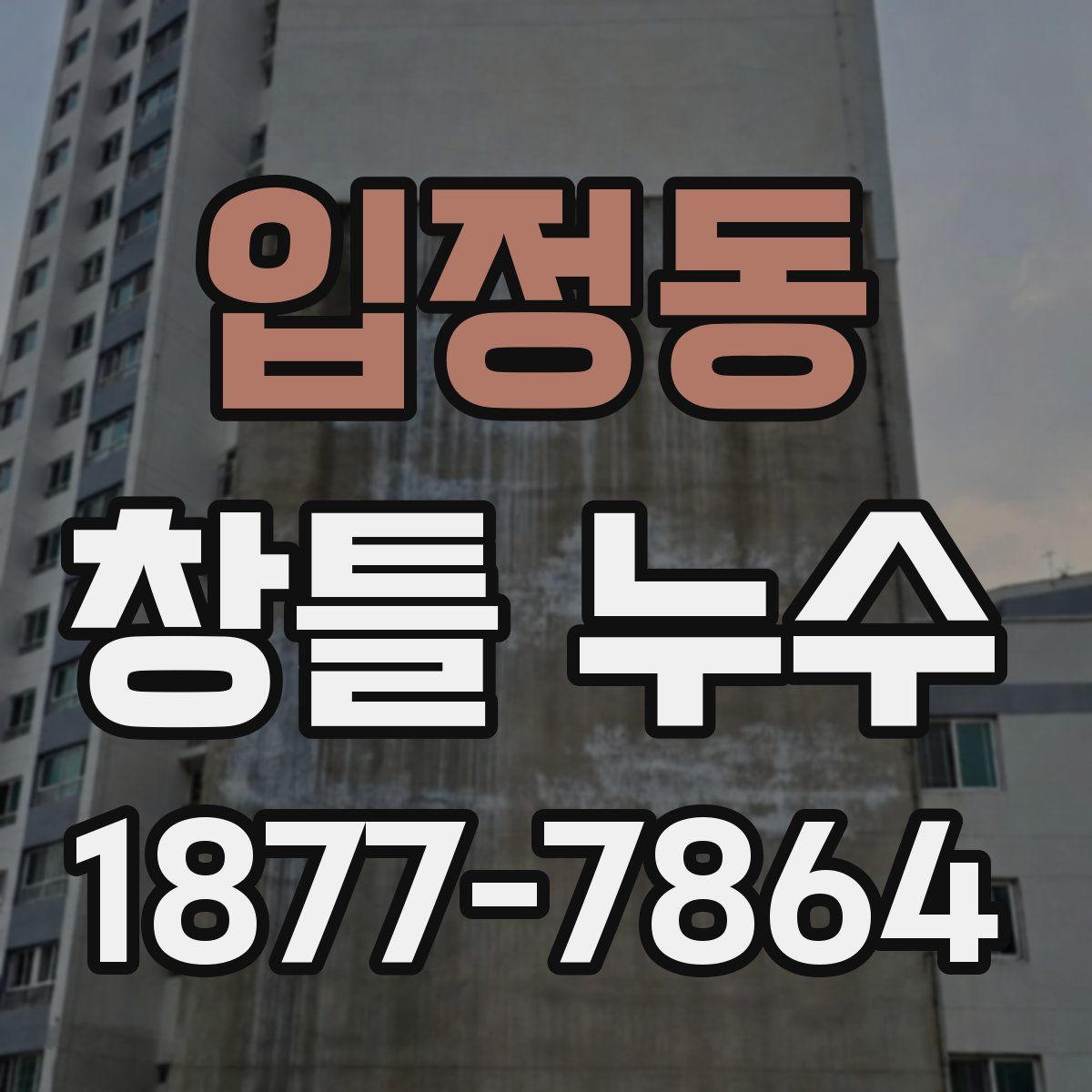 입정동 창틀 누수