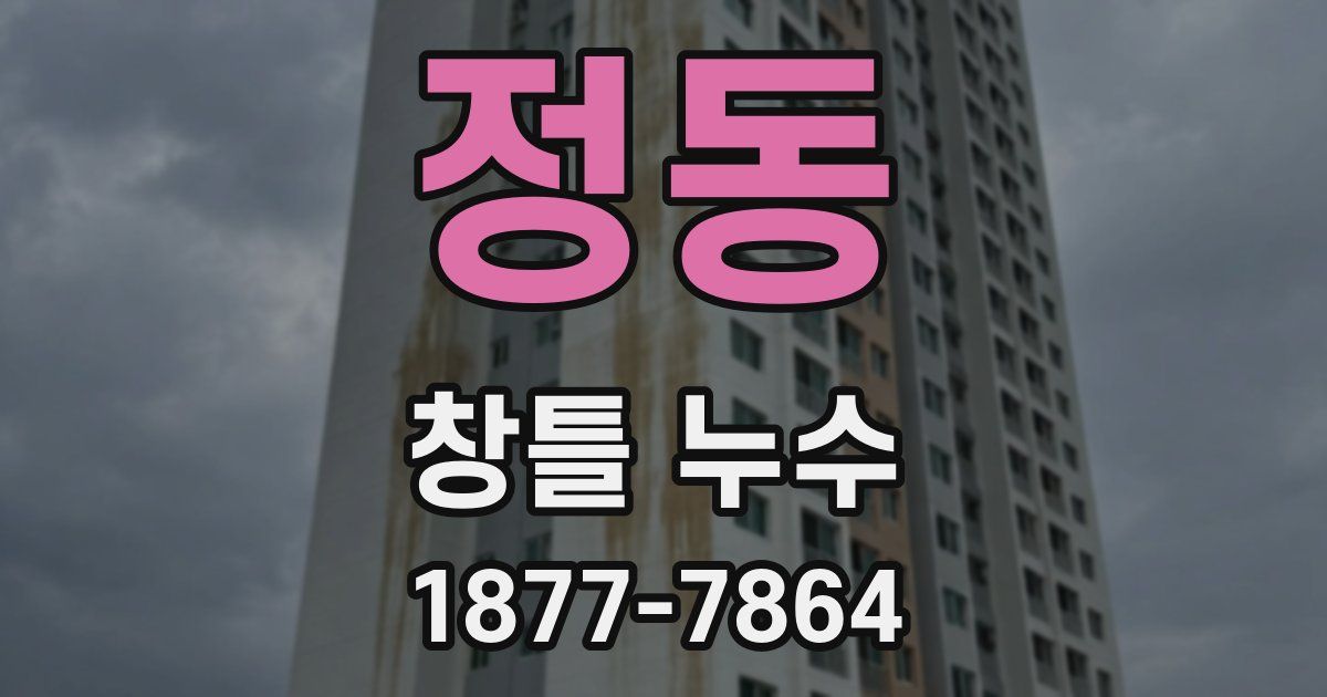 정동 창틀 누수