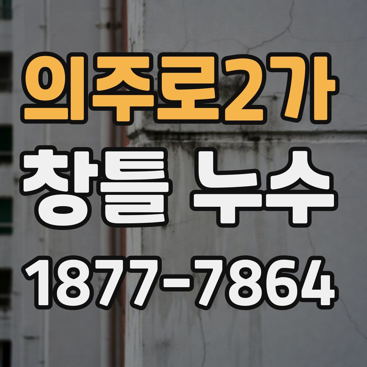 의주로2가 창틀 누수
