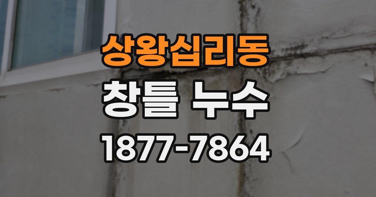 상왕십리동 창틀 누수