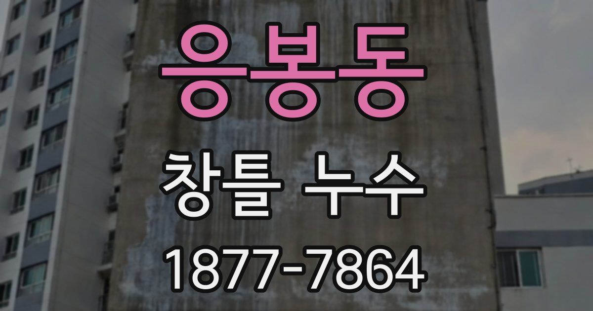 응봉동 창틀 누수