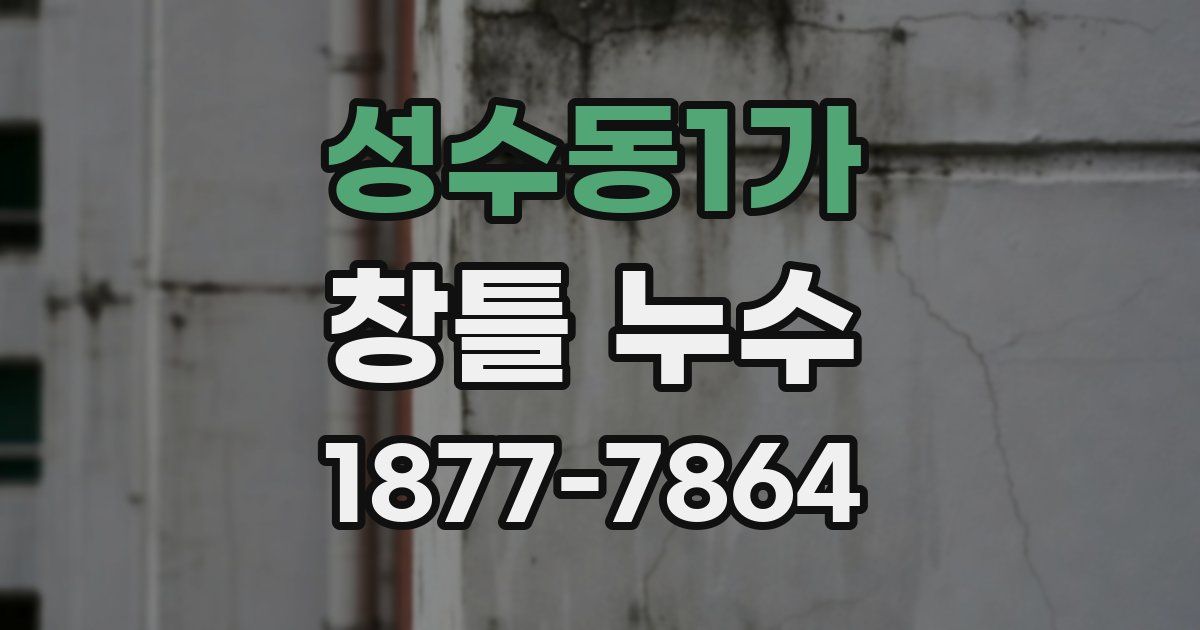 성수동1가 창틀 누수