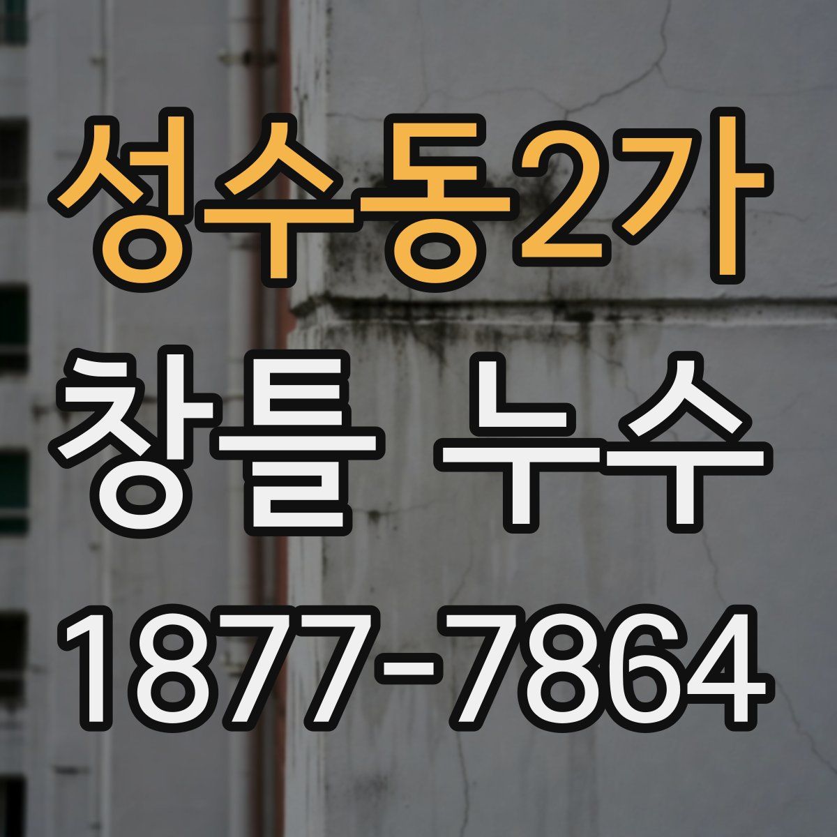성수동2가 창틀 누수