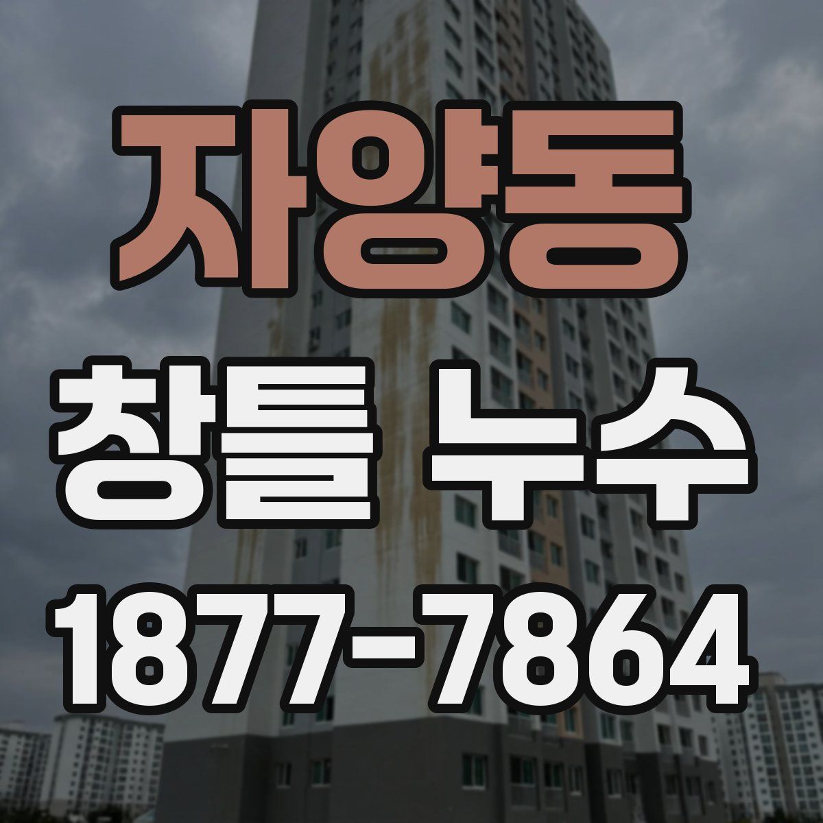 자양동 창틀 누수