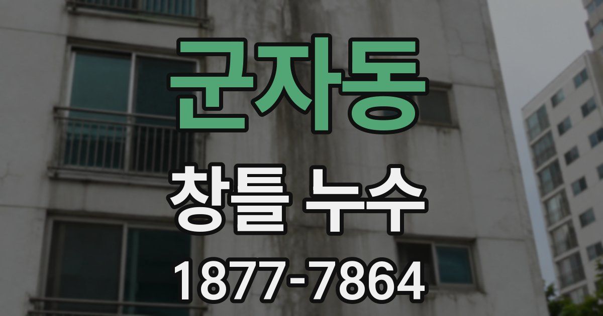 군자동 창틀 누수