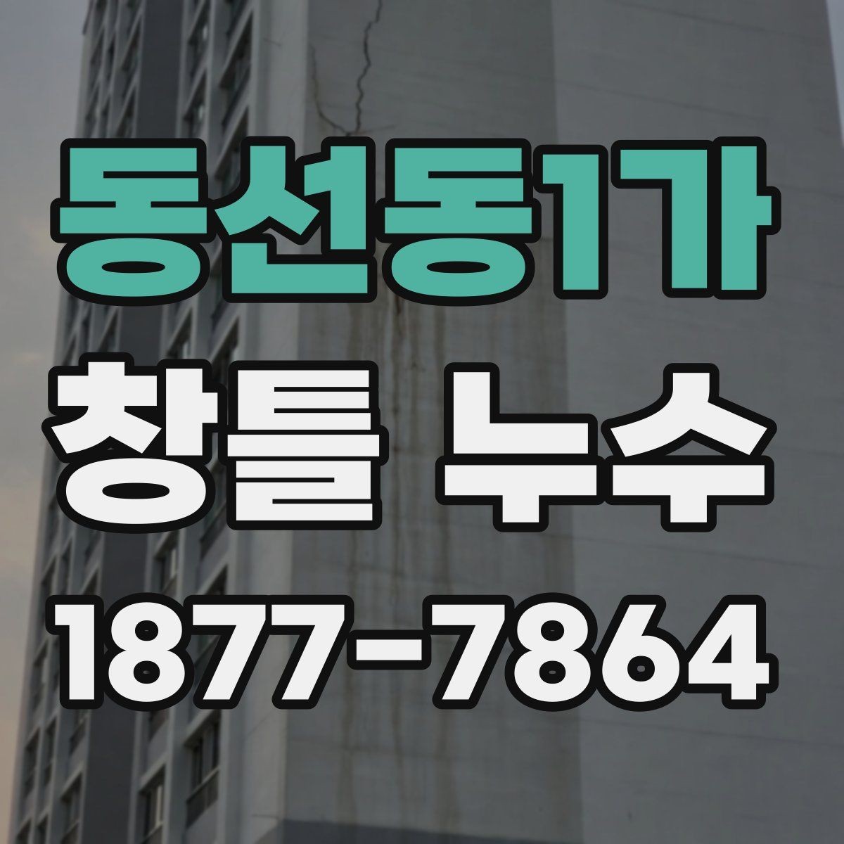 동선동1가 창틀 누수 점검 시 실내외 함께 보는 이유