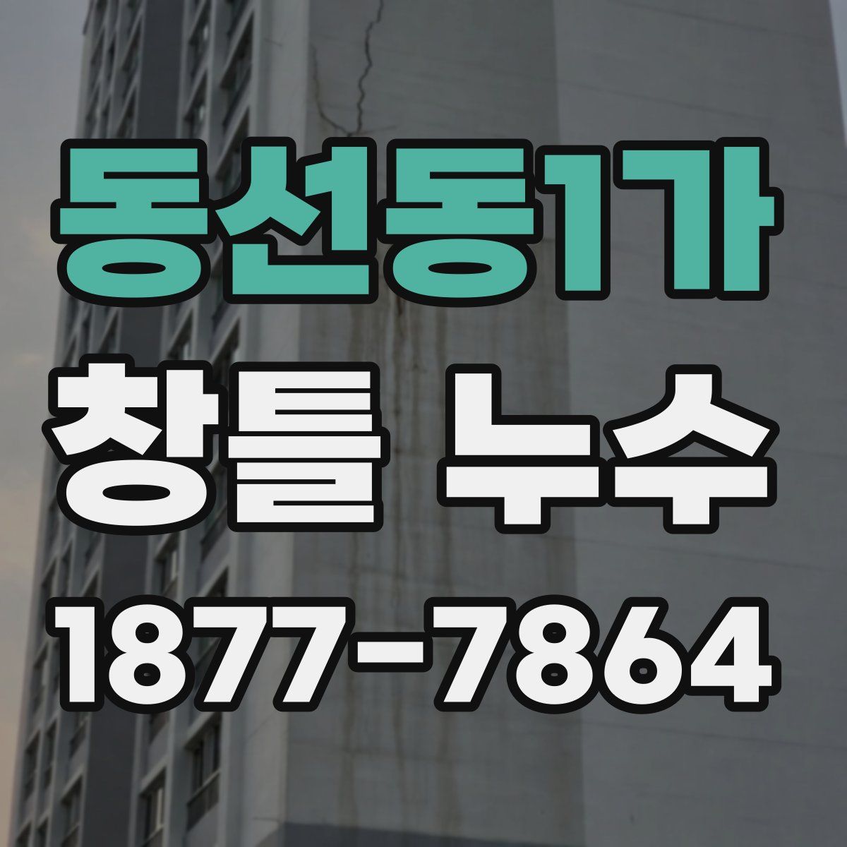 동선동1가 창틀 누수