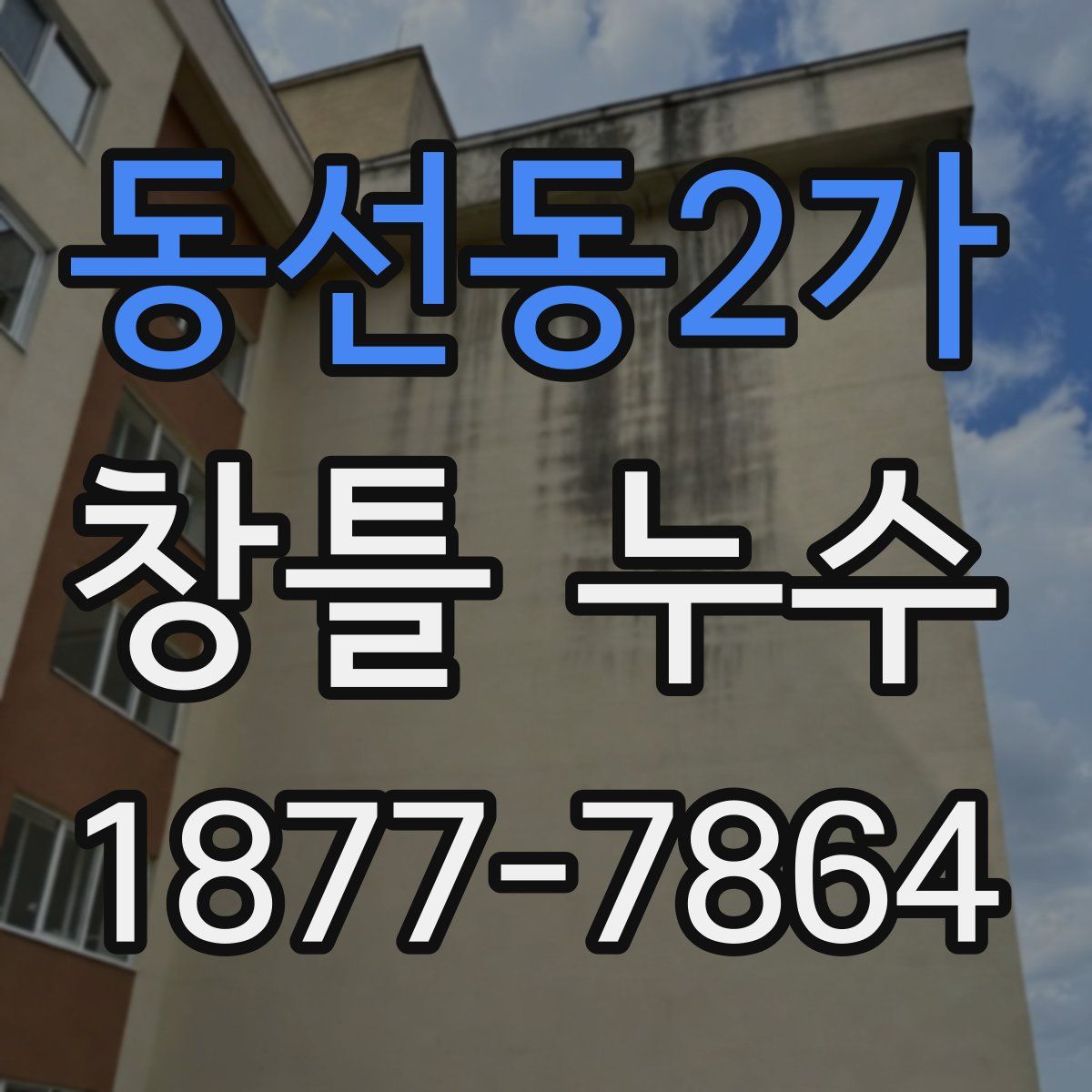 동선동2가 창틀 누수
