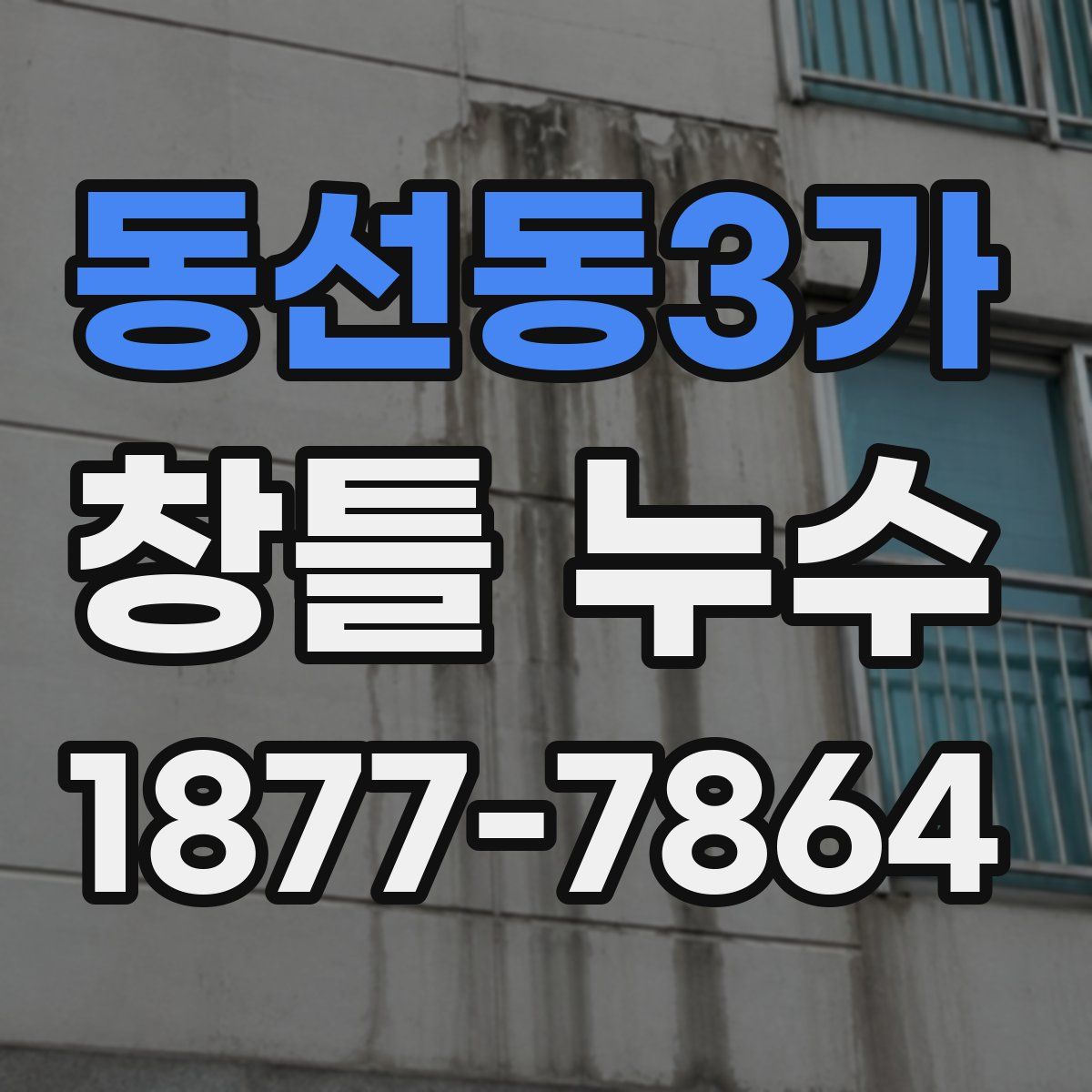 동선동3가 창틀 누수
