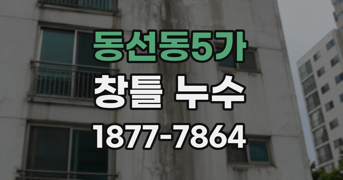 동선동5가 창틀 누수