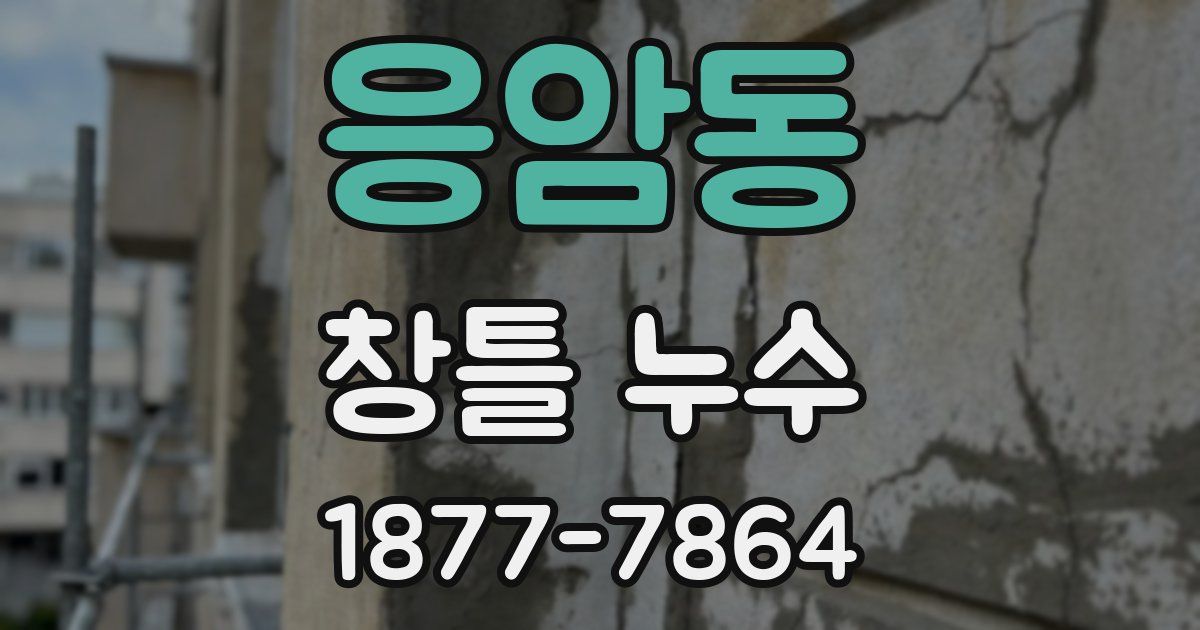 응암동 창틀 누수