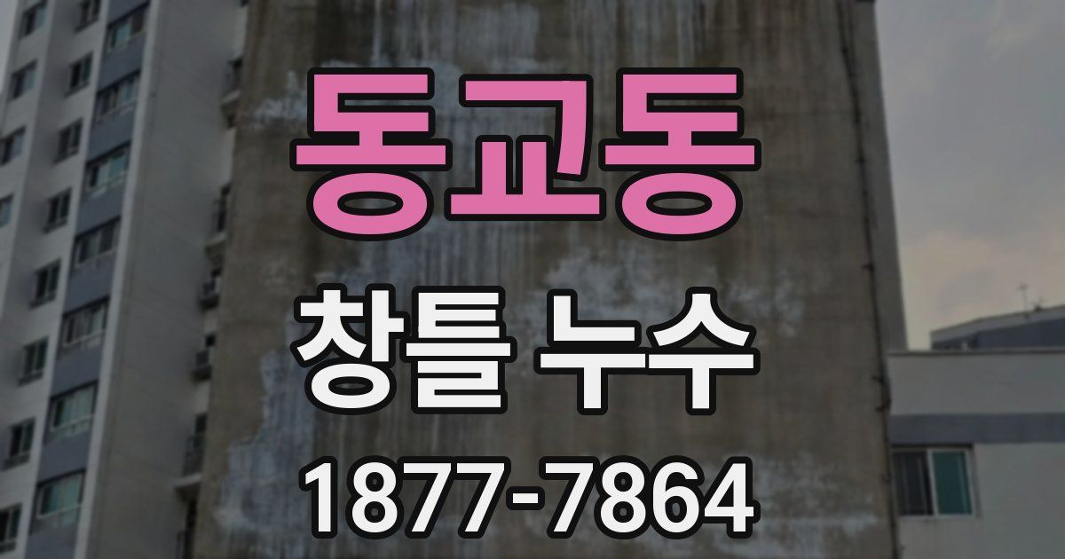 동교동 창틀 누수