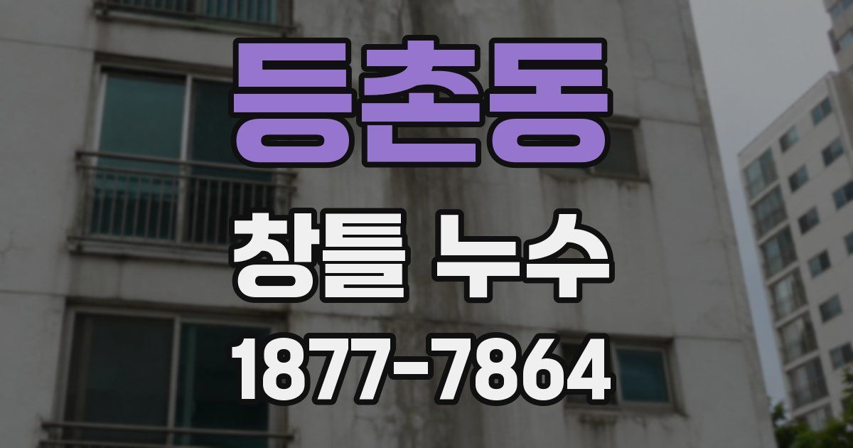 등촌동 창틀 누수