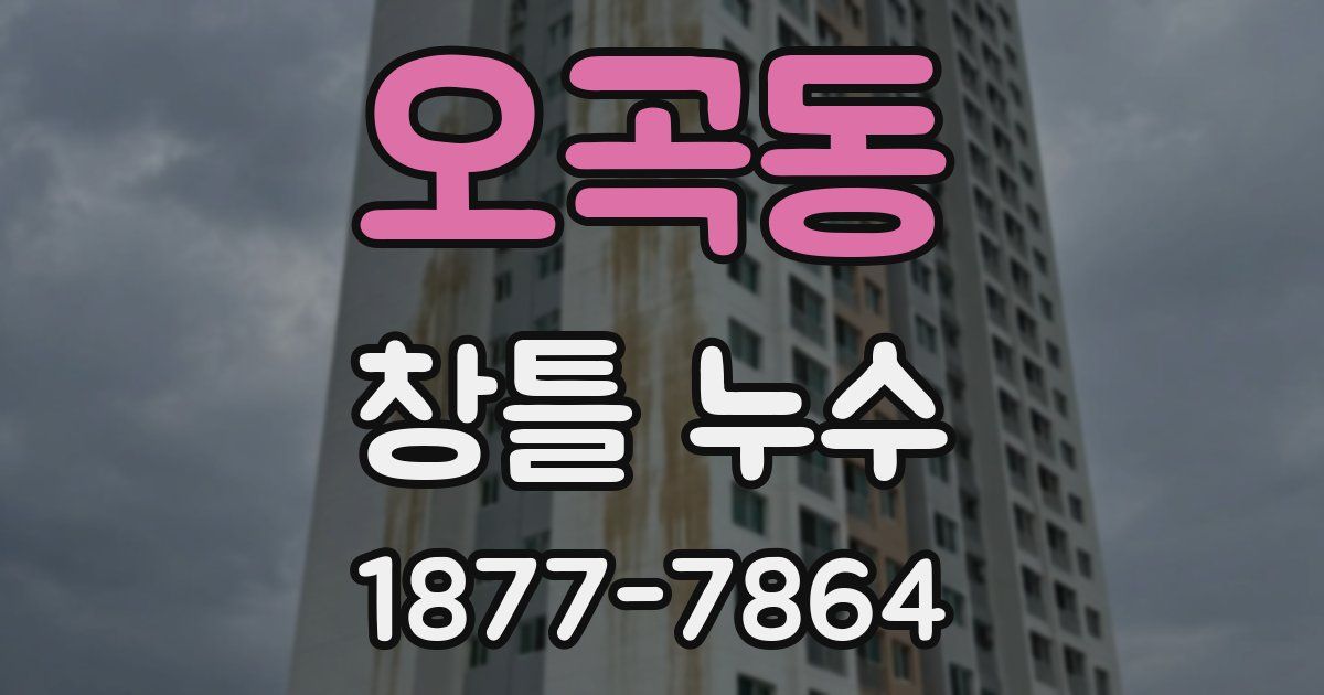 오곡동 창틀 누수