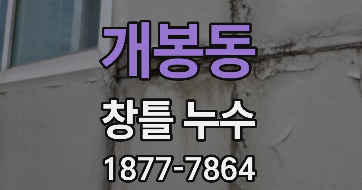 개봉동 창틀 누수