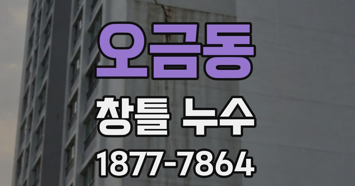 오금동 창틀 누수