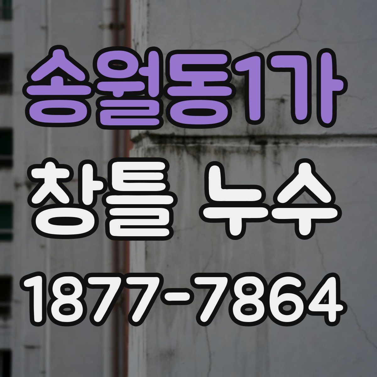 송월동1가 창틀 누수