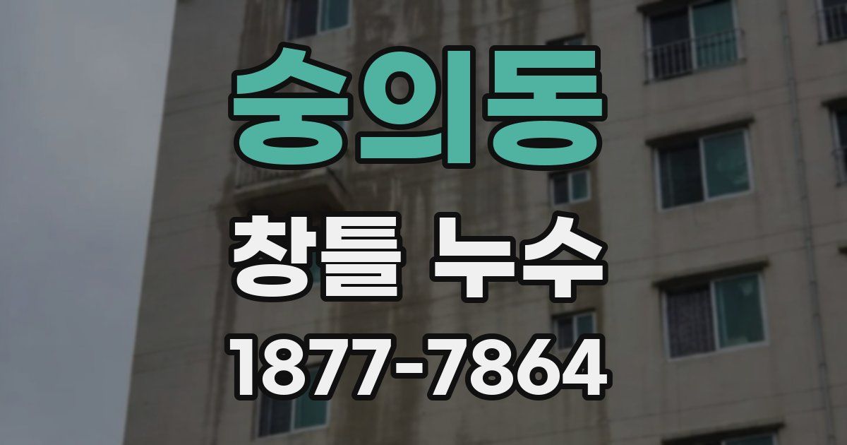 숭의동 창틀 누수